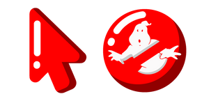 Minimal Red Ghostbusters Logo cursor