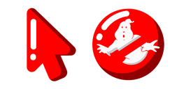 Minimal Red Ghostbusters Logo Cursor