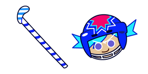 Cookie Run Ice Candy Cookie and Ice Hockey Stick cursor