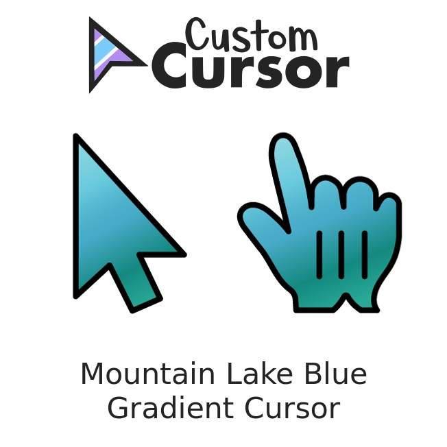 Mountain Lake Blue Gradient cursor Custom Cursor