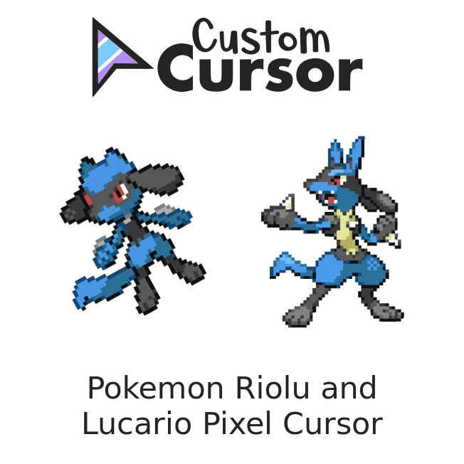 Pokemon Riolu and Lucario Pixel Curseur – Custom Cursor