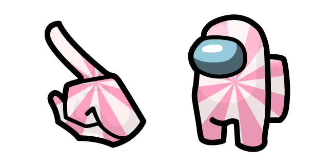 Among Us Pink Candy Character Cursor