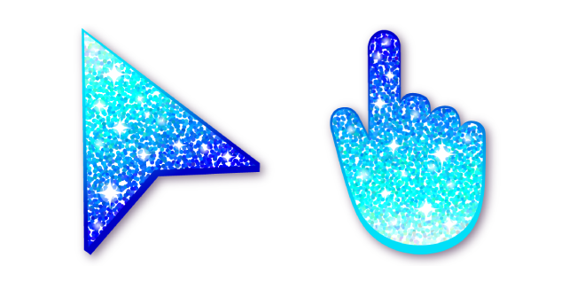 Blue Turquoise Glitter Cursor