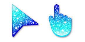 Blue Turquoise Glitter Cursor