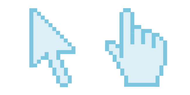 Color Pixels Alice Blue Cursor