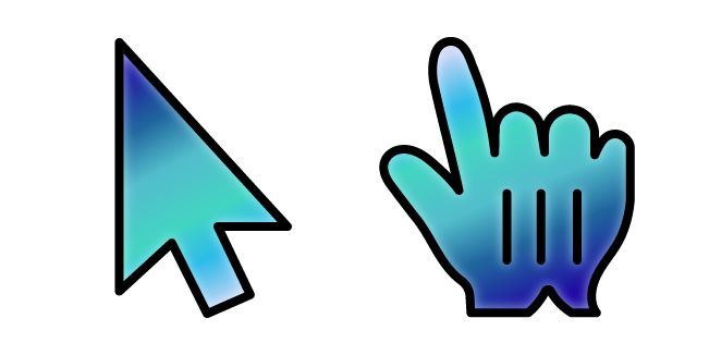 Blue Green Shine Gradient Cursor