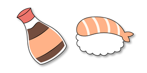 VSCO Girl Sushi and Soy Sauce Cursor