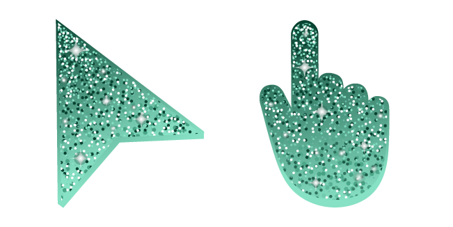 Dark Spring Green Glitter Cursor