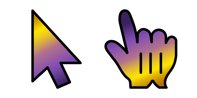 Royal Yellow Purple Gradient Cursor