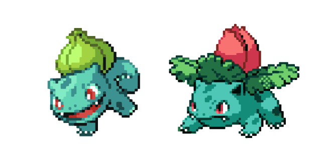 Pokemon Bulbasaur Pixel Cursor