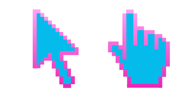 Azul Rosa Pixel Cursor