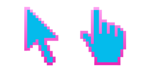 Azul Rosa Pixel cursor