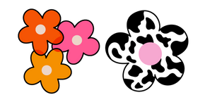 VSCO Girl Colorful Flowers Cursor