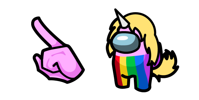 Among Us Adventure Time Lady Rainicorn Personaje Rosa Cursor