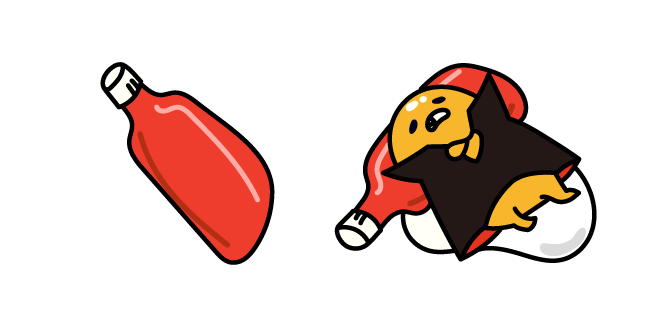 Gudetama Vampire and a Pack of Ketchup Blood Cursor